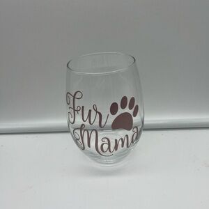 Fur Mama Stemless Wine Glass